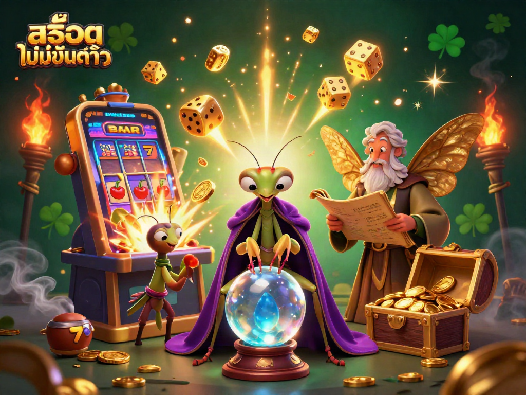 Experience the thrilling world of สล็อตไม่มีขั้นต่ำ with vibrant slot machines and mystical characters.