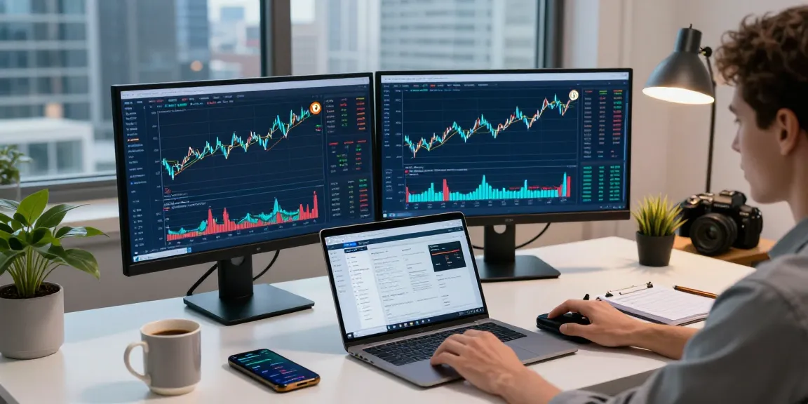 Best bitcoin cloud mining site showcased in an innovative cryptocurrency trading workspace with monitors displaying market data.