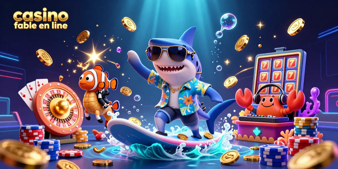 Profitez d'une expérience au casino fiable en ligne avec un requin et un poisson-clown.