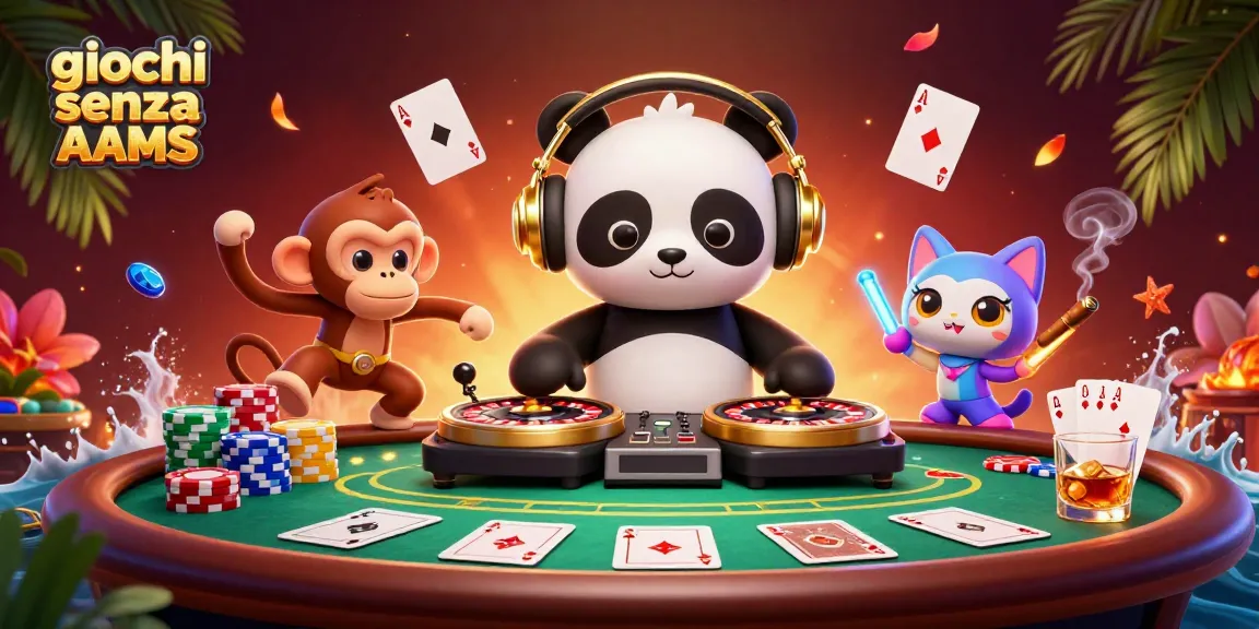 Vivi emozionanti giochi senza AAMS con elementi di casinò vivaci e personaggi animati in questa scena dinamica.