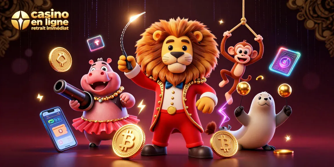 Profitez d'un casino en ligne retrait immédiat avec des personnages colorés et des éléments de jeu innovants.