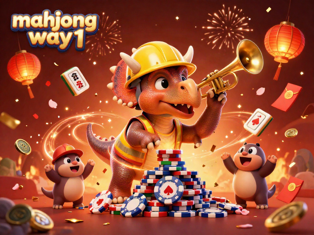 Engage with Mahjong Way 1 through lively casino characters celebrating wins amid vibrant elements.