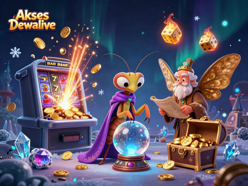 Experience gaming thrills with Akses Dewalive as a fortune teller reveals secrets through a dewdrop crystal ball.