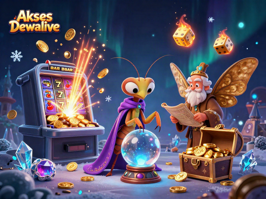 Experience gaming thrills with Akses Dewalive as a fortune teller reveals secrets through a dewdrop crystal ball.