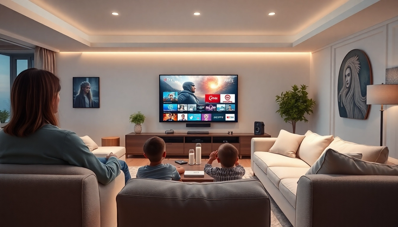 Experience seamless streaming with iron iptv in a cozy living room setup.