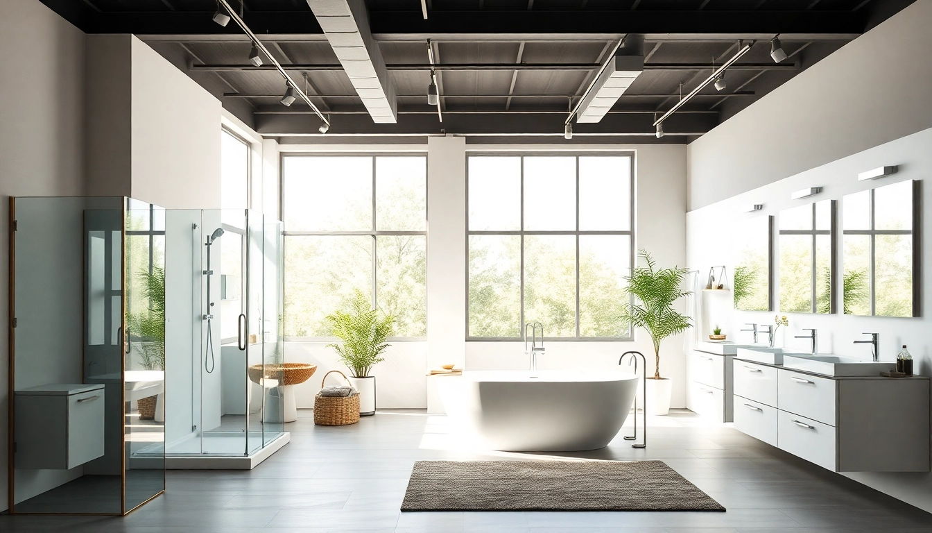 Sonni sanitär GmbH präsentiert moderne Badprodukte in einem eleganten Showroom.