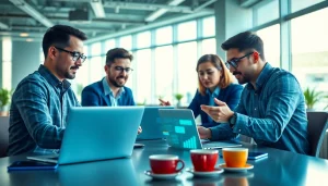 Enhance your brand visibility with the top SEO company in Malaysia showcased in a collaborative office.