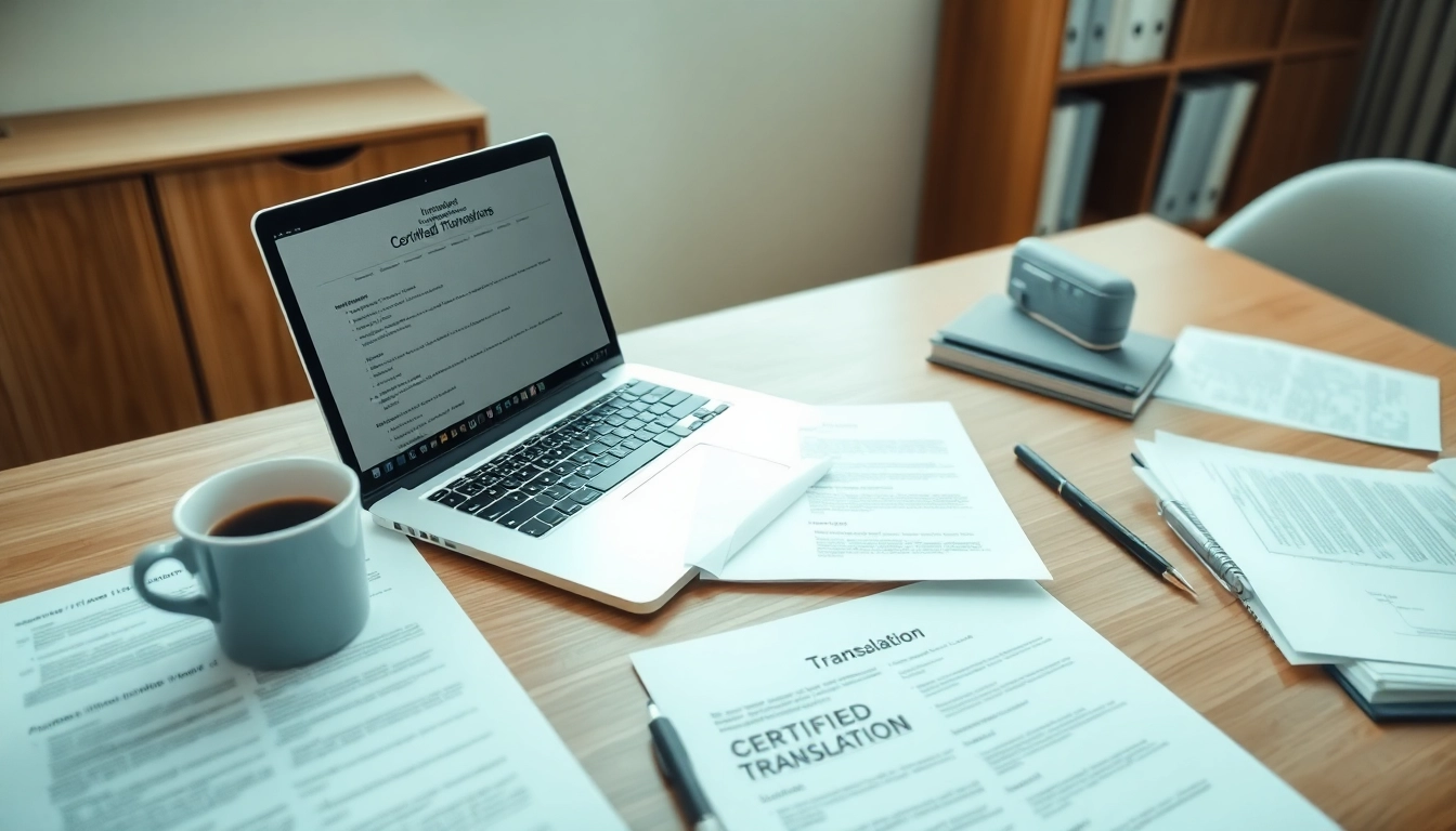 Authorized translation workspace highlighting professionalism and accuracy.