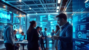 Dynamic workspace with Gemini 3 Pro AI in action, showcasing advanced technology and collaboration.