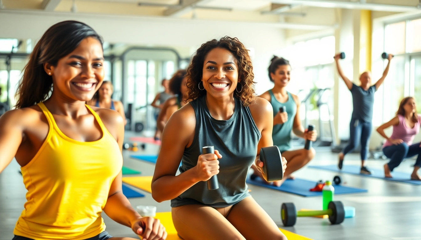 Learn effective visceral fat reduction techniques in an energetic fitness environment with enthusiastic participants.