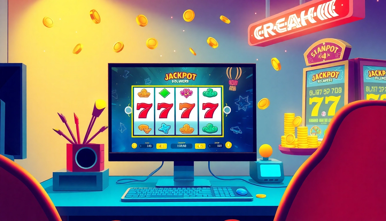 Exciting online gaming scene featuring slot hoki theme with vibrant slot machine graphics.