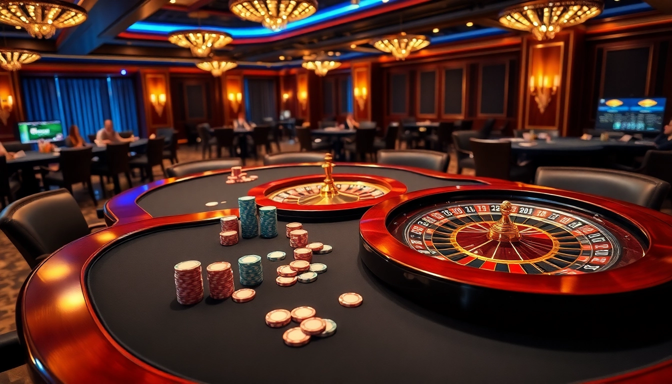 Experience the pristine gaming atmosphere at https://jun88buzz.info/ with vibrant poker tables and roulette wheels.