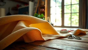 Bekijk wafel katoenen stof met een rijke textuur, perfect voor creatieve projecten.