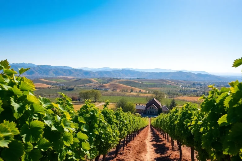 Discover where is Clarksburg California through this scenic view of its lush vineyards.