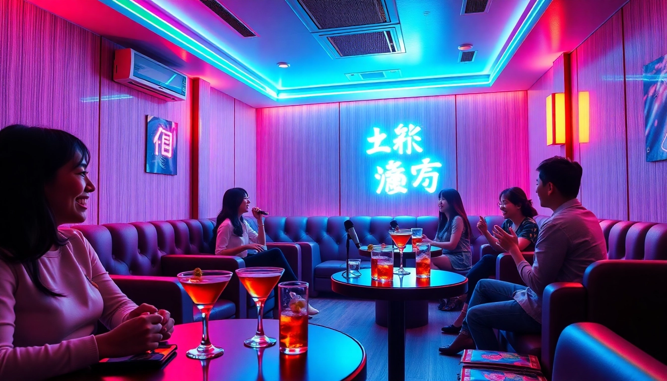 카라오케 활동, 칵테일, 생기 넘치는 분위기의 매력적인 제주도유흥 장면.