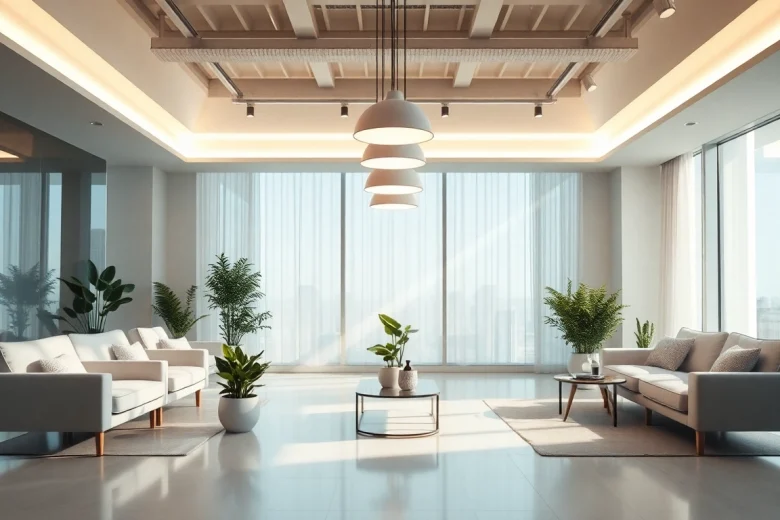 Sleek illumination in a modern interior with elegant pendant lights and minimalistic decor.